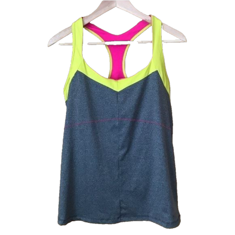 New Balance Lightning Dry neon racer back tank size large